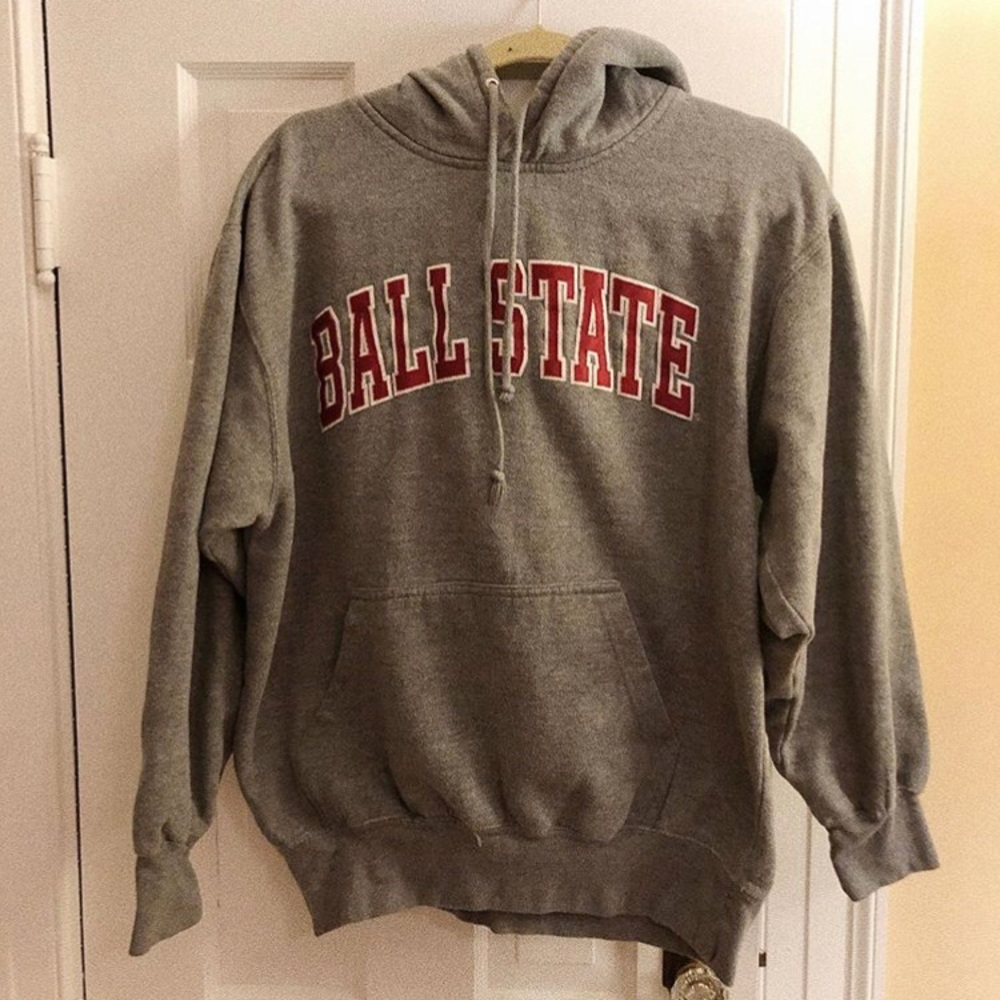 Grey Ball State Hoodie